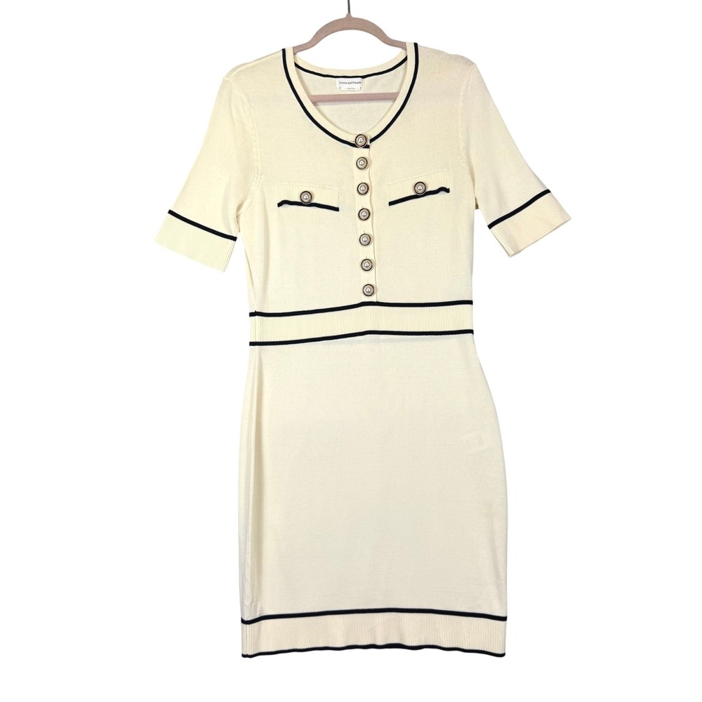 Lovers + Friends Pearl Mini Dress Sz L Coquette Clean Girl Twee Revolve Mod